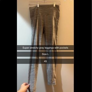 Gray and white super soft leggings